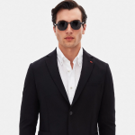 Slim Fit Siyah Düz Kumaş Ceket