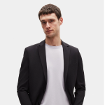 Slim Fit Siyah Çizgili Kumaş Ceket