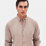 Regular Fit Vizon Düz Kışlık Flanel Gömlek